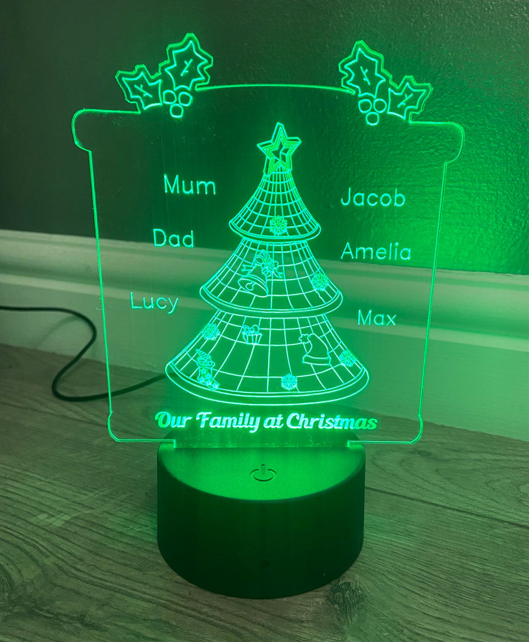 LED light up CHRISTMAS tree display ,9 Colour options with remote! - Laser LLama Designs Ltd