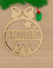Load image into Gallery viewer, Wooden personalised bauble - Laser LLama Designs Ltd