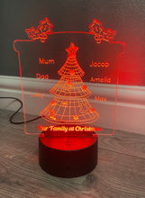 Load image into Gallery viewer, LED light up CHRISTMAS tree display ,9 Colour options with remote! - Laser LLama Designs Ltd
