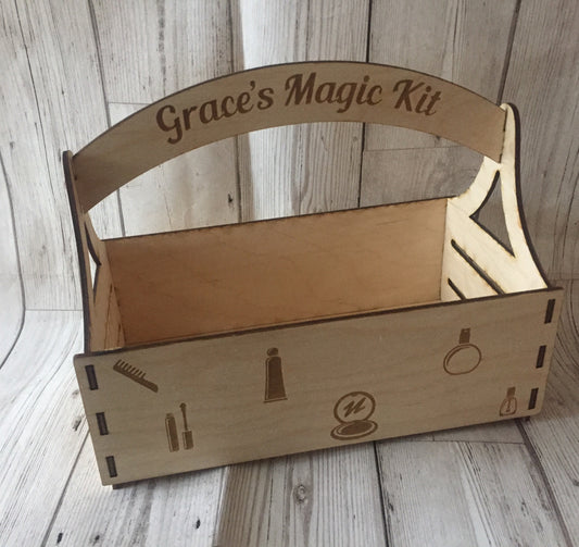 Wooden personalised make up  box - Laser LLama Designs Ltd