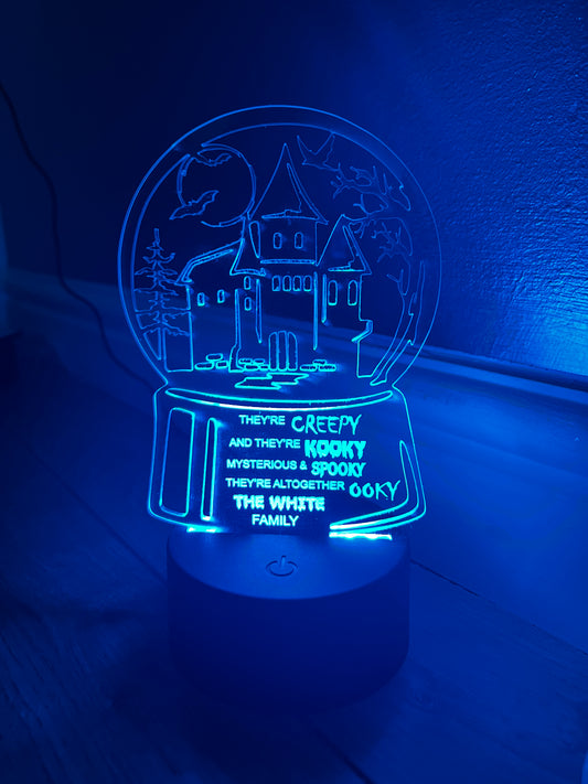 Halloween house LED light up display- 9 colour options with remote! - Laser LLama Designs Ltd