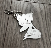 Load image into Gallery viewer, Mirrored acrylic personalised fairy keyring - Laser LLama Designs Ltd