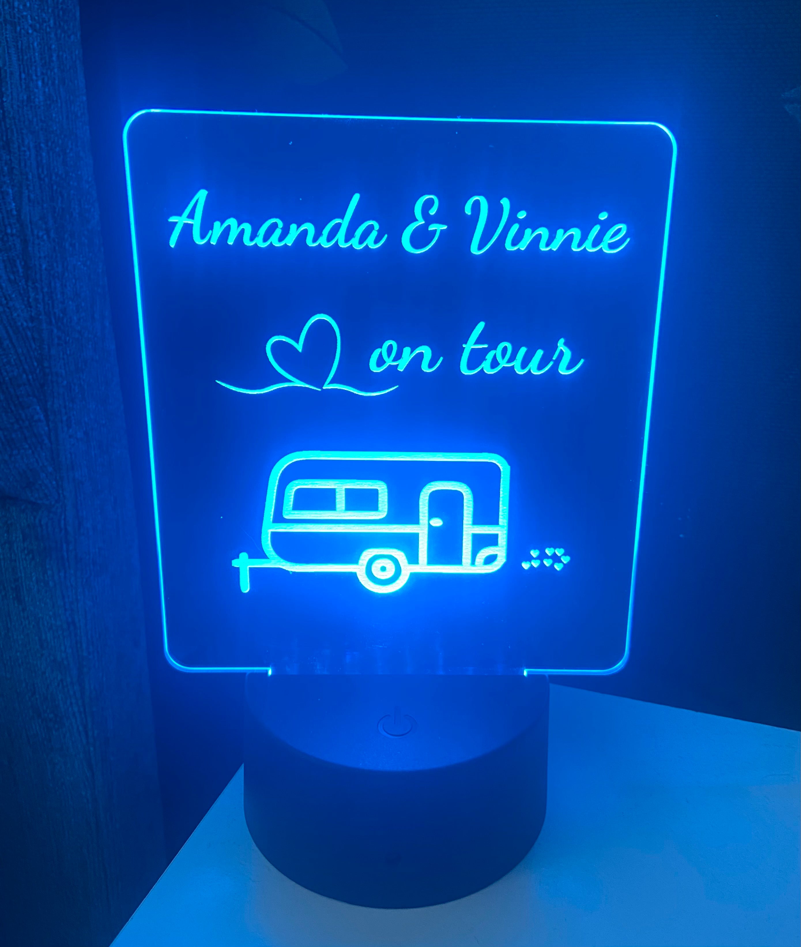 Caravan LED light up display - 9 colours option with remote