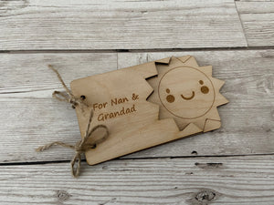 Personalised wooden sunshine card - Laser LLama Designs Ltd
