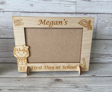 Load image into Gallery viewer, Personalised wooden first day at school photo frame - Laser LLama Designs Ltd