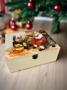 Wooden personalised Santa’s workshop Christmas Eve box - Laser LLama Designs Ltd