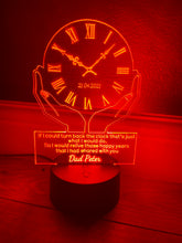 Load image into Gallery viewer, Led light memorial , clock display. 9 colours and remote control! - Laser LLama Designs Ltd