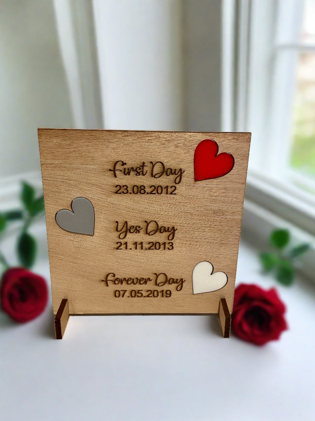 Wooden Personalised First Day, Yes Day Plaque - Laser LLama Designs Ltd