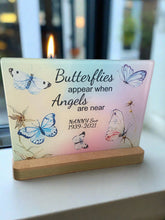 Load image into Gallery viewer, Beautiful personalised acrylic plaque &amp; 3  tealight holder - Laser LLama Designs Ltd