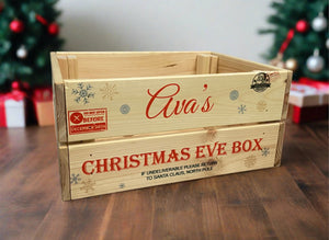 Wooden personalised Christmas crate - do not open - Laser LLama Designs Ltd