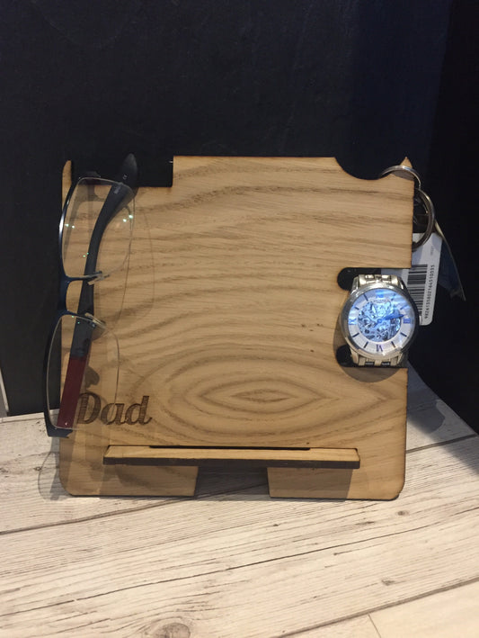 Oak veneer docking station - Laser LLama Designs Ltd