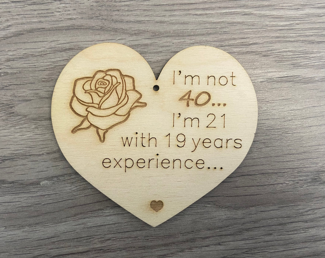 Wooden birthday rose plaque - Laser LLama Designs Ltd