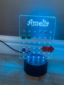 Personalised earring led display- 9 colours option with remote controller - Laser LLama Designs Ltd