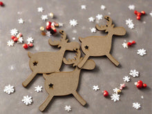 Load image into Gallery viewer, Wooden reindeer  tree decoration - Laser LLama Designs Ltd