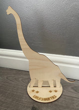 Load image into Gallery viewer, Personalised freestanding hair ties dinosaur stand/holder - Laser LLama Designs Ltd