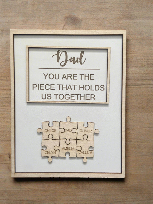 Personalised puzzle board plaque - Laser LLama Designs Ltd