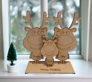 Christmas reindeer- build your own family - Laser LLama Designs Ltd