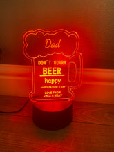 Load image into Gallery viewer, Beer led light up display- 9 colour options with remote! - Laser LLama Designs Ltd
