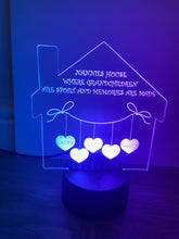 Load image into Gallery viewer, House LED light up display- 9 colour options with remote - Laser LLama Designs Ltd