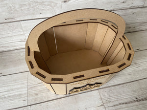 Wooden mdf personalised trick or treat  bucket - Laser LLama Designs Ltd