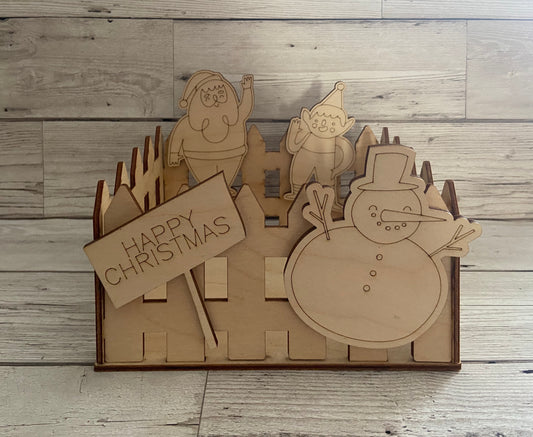 Wooden Christmas box/crate - Laser LLama Designs Ltd