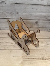 Load image into Gallery viewer, Wooden personalised Santa sleigh - Laser LLama Designs Ltd