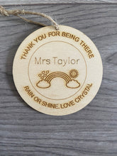 Load image into Gallery viewer, Personalised thank you for being there wooden plaque - Laser LLama Designs Ltd