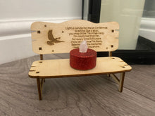 Load image into Gallery viewer, Wooden Christmas dove bench - Laser LLama Designs Ltd