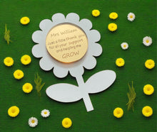Load image into Gallery viewer, Beautiful wooden &amp; acrylic personalised flower with organza bag - Laser LLama Designs Ltd