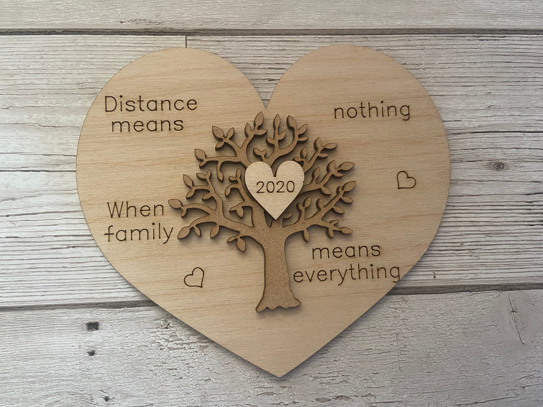 Wooden family tree plaque -2020 - Laser LLama Designs Ltd