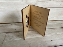 Load image into Gallery viewer, Wooden personalised teacher card - Laser LLama Designs Ltd