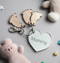 Load image into Gallery viewer, Mirrored acrylic personalised keyring - Laser LLama Designs Ltd