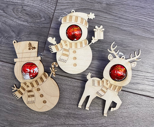 Wooden engraved chocolate holders - Laser LLama Designs Ltd