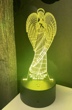 Load image into Gallery viewer, Led light memorial Angel  display. 9 colours and remote control! - Laser LLama Designs Ltd