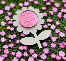 Load image into Gallery viewer, Beautiful wooden &amp; acrylic personalised flower with organza bag - Laser LLama Designs Ltd