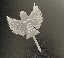 Load image into Gallery viewer, Memorial grave marker angel shape - Laser LLama Designs Ltd