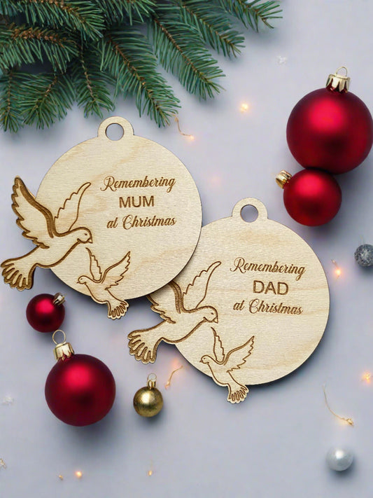 Wooden Christmas tree bauble - Laser LLama Designs Ltd