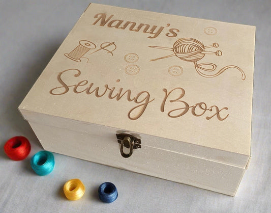 Personalised Sewing Box - Laser LLama Designs Ltd