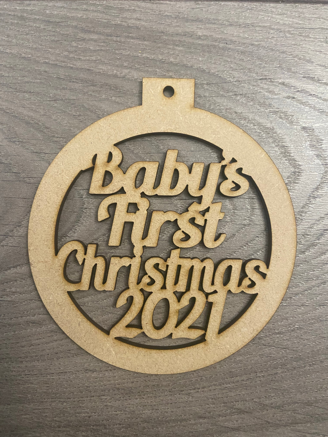 Baby’s first Christmas bauble - Laser LLama Designs Ltd