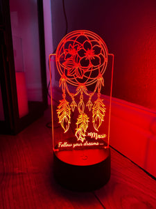 Dream catcher led light up display- 9 colour options with remote! - Laser LLama Designs Ltd