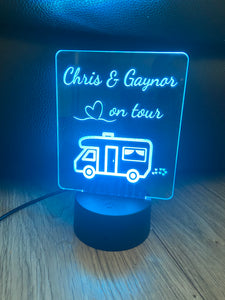 Motor home LED light up display - 9 colours option with remote ! - Laser LLama Designs Ltd
