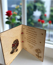Load image into Gallery viewer, Wooden personalised Mother’s Day card - Laser LLama Designs Ltd