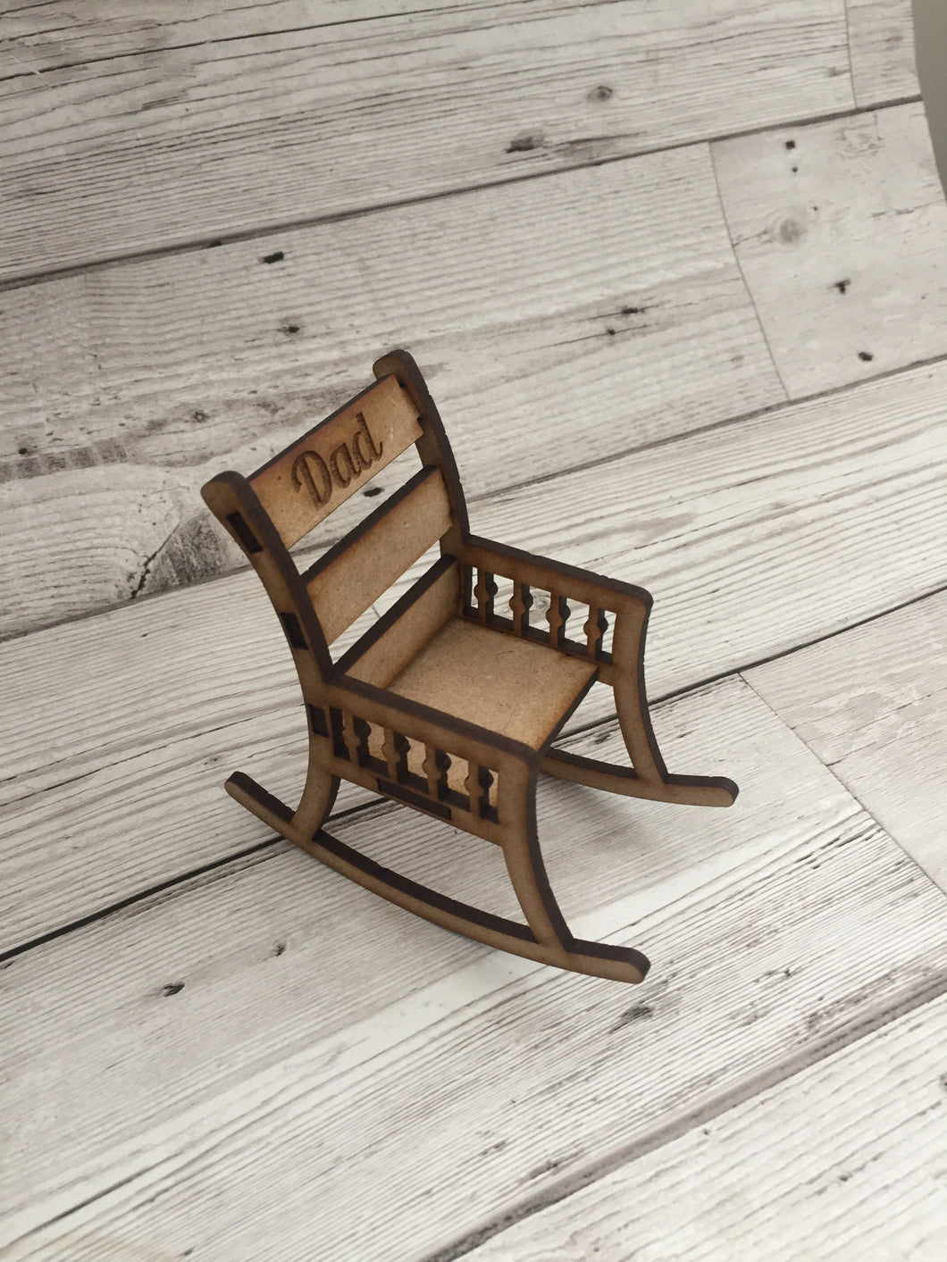 Wooden rocking chair - Laser LLama Designs Ltd