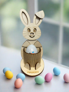 Freestanding 3d bunny for kinder egg - Laser LLama Designs Ltd
