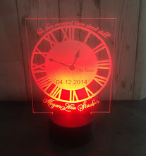 Load image into Gallery viewer, New baby light up clock display- 9 colour options with remote! - Laser LLama Designs Ltd