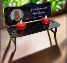 Load image into Gallery viewer, Printed acrylic personalised photo bench - Laser LLama Designs Ltd