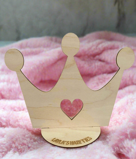 Personalised freestanding hair ties crown stand/holder - Laser LLama Designs Ltd