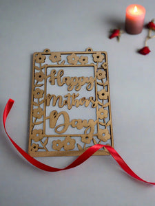 Wooden floral frame happy Mother’s Day - Laser LLama Designs Ltd
