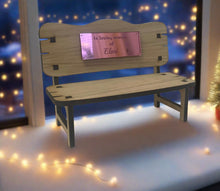 Load image into Gallery viewer, Oak veneer memorial bench - Laser LLama Designs Ltd