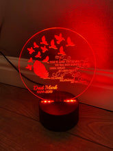 Load image into Gallery viewer, Led light memorial ,feather display. 9 colours and remote control! - Laser LLama Designs Ltd